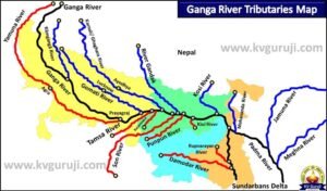 Tributaries of Ganga River Map