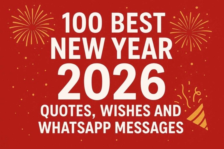 100 Best New Year 2026 Quotes, Wishes and WhatsApp Messages