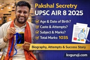 Pakshal Secretry UPSC AIR 8 2026: Age, Date of Birth, Caste, Total Attempts, Marksheet, Biography 1 Pakshal Secretry UPSC AIR 8 2026: Age, Date of Birth, Caste, Total Attempts, Marksheet, Biography