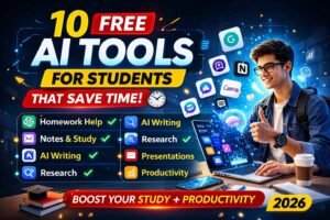10 Free AI Tools for Students That Save Time (2026) 1 10 Free AI Tools for Students That Save Time (2026)