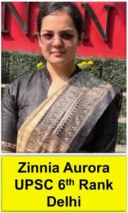 Zinnia Aurora UPSC 2026 AIR 6